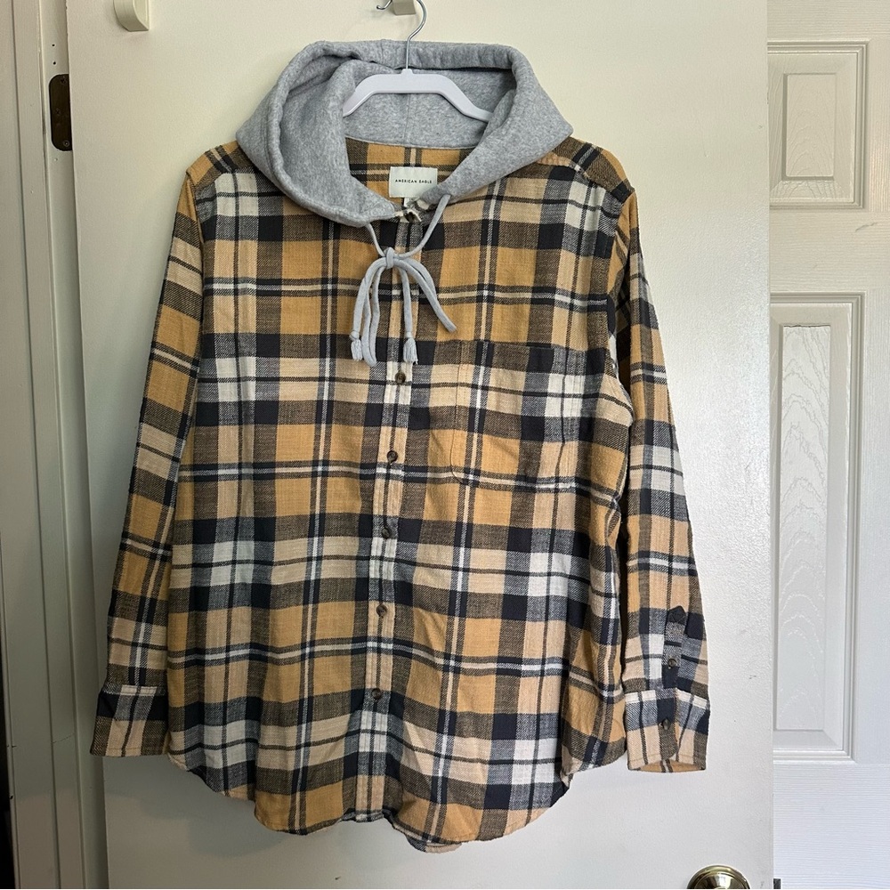 American Eagle Hoodie Flannel